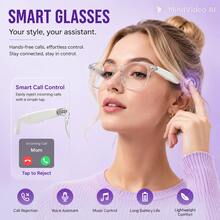 SENBONO Fashion AI Translation Smart Glasses Suitable For Women And Men, Support Over 100 Languages Real-Time Translation, Multi-Functional Audio Glasses With Built-In Microphone And Speaker, Can Answer/Reject Calls, Volume Control, Music Playback And Voice Call - View 5