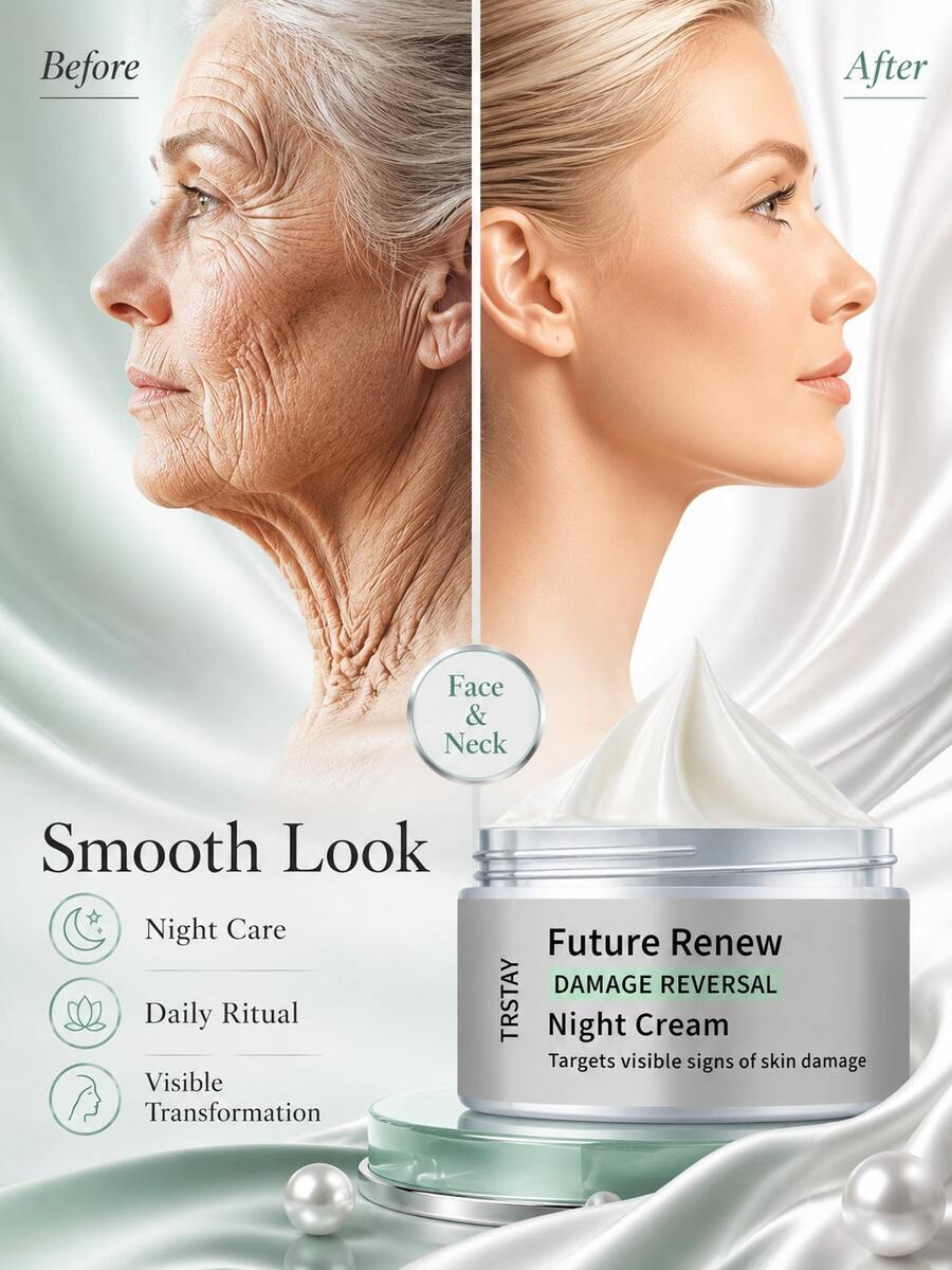 Refreshing Face Cream, Lightweight Moisturizer With Smooth Absorbing Feel, Hyaluronic Acid Style Hydration, Suitable For Face And Neck Care, Non Oily Finish, Daytime And Evening Routine Friendly, Compact Personal Care Cream For Vanity Use - 彩色 - 查看 1