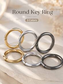5/10/20pcs Alloy Spring Snap Hook One-Touch Open/Close Anti-Loss Keychain Clip, Outdoor Camping Backpack Hanging Ornament, Wear-Resistant Rust-Proof Metal Quick Hook - Multicolor - View 5