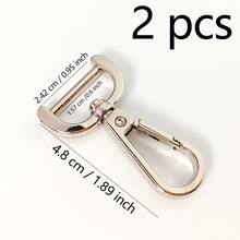 2/4 Pcs Detachable Snap Buckle, Rotating Buckle, Dog Clip Metal Screw Hook Clasp For Bag Shoulder Strap, Backpack Strap Fixing Buckle, 4-6cm Detachable Shoulder Strap Buckle, Bag Ring, Backpack Strap Fixing Buckle, Hardware Lock Clasp Accessories - Multicolor - View 13