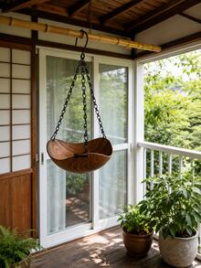 1pc/Set Hanging Bird Feeder And Bird Bath, Outdoor Decorative Feeding Tray With Chain And Hook, Multi-Functional Wild Bird Water Bowl, Suitable For Garden, Patio, Yard, Balcony And Porch Decoration - Multiple Styles - View 8