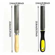 2pcs Wooden Handle And Plastic Handle Double-Sided High Carbon Steel Sharpening Stone, Suitable For Scissors, Knives And Gardening Tools, Professional Trimming, Shaping And Polishing Tool, Perfect Gift For Men - 2pcs - View 6