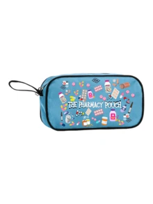Waterproof Medication Organizer Bag, Portable Pill Pouch With Pharmacy Logo And Wrist Strap, Casual And Convenient For Daily Commute, Shopping And More. Essential Medical Accessory, Multifunctional Fabric Medicine Bag, Portable First Aid Kit, Outdoor Travel Pill Pouch, Dormitory Emergency Medicine Storage Bag, Suitable For Men And Women, Can Be Used As Medication Bag/Digital Accessory Organizer/Toiletry Bag Or Daily Makeup Bag - Multicolor - View 14