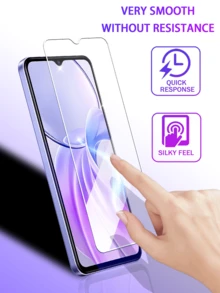 3 buah Pelindung Layar Kaca Tempered, Kompatibel dengan Model Seri VIVO, Perlindungan Cakupan Penuh Skala Asli 1:1, Anti Jatuh dan Tahan Gores, Tahan Minyak dan Sidik Jari yang Kuat, Menjaga Layar Tetap Bersih dan Cerah, Aksesori Ponsel, Hadiah Ulang Tahun - Clear - View 4