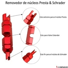 Vmingo Herramienta Extractora Llave Quitar Alma Saca Pivote Valvula Núcleo Camara Bicicleta Motocicleta Tubeless Vmingo Mexico - Rojo - Ver 2