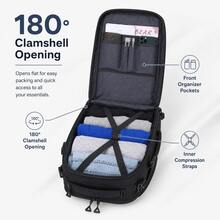 Travel Backpack (40x25x20cm), Large Capacity. Suitable For Commuting Travel Work And Transportation. Simple And Stylish, Family Outings And Sports - Black - View 6