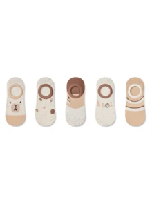 ZUJO 5 Pairs Women's Short Socks, Capybara & Cartoon Pattern, Suitable For Spring, Autumn, Summer Daily Wear, Simple And Comfortable, Random Color - Multicolor - View 5