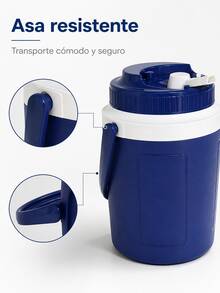 Botellas de agua isotérmicas profesionales diseñadas específicamente para uso en exteriores. Neveras portátiles de alto rendimiento para mantenerte fresco este verano. Neveras y cubos de hielo. Equipo para acampar al aire libre. Artículos esenciales para el verano. - Azul - Ver 3