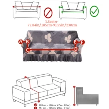 1PC Anti-Slip Elastic Decorative Sofa Cover, Milk Silk Fabric Floral Print Skirt Style, Single/Double/Three/Four Seater, Pet-Friendly Stain-Resistant, Colorful, Spring/Summer/Autumn/Winter All Season - Multicolor - View 14