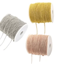 10ft (3m) Metal Chain Roll In Gold, Silver & Rose Gold Colors, With Pliers, Jump Rings & Lobster Clasps, For DIY Jewelry Making Of Necklaces, Bracelets, Anklets & Waist Chains, Available In 9 Colors (Slight Color Variations) - Multicolor - View 7