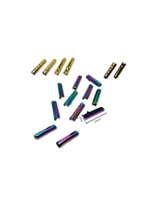 Stainless Steel Rope End Caps For Pants Waistband, Clothing, Bags, Hardware, Shoelaces, Casual Apparel, Hats, Metal Open Bullet Head - Multicolored Rope Ends - View 9