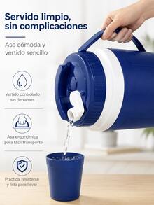 Botellas de agua isotérmicas profesionales diseñadas específicamente para uso en exteriores. Neveras portátiles de alto rendimiento para mantenerte fresco este verano. Neveras y cubos de hielo. Equipo para acampar al aire libre. Artículos esenciales para el verano. - Azul - Ver 8