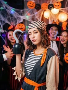 1pc/ Set - Pirate Hook Halloween Pirate Hook Decoration Props Ghost Festival Activities Makeup Ball Performance Dress Up Supplies - Multicolor - View 2