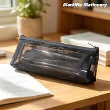 Hasbro 1pc Durable Plastic Zipper Bag, Suitable For Stationery, Travel Accessories And Storage, Perfect Choice For Back To School Season, Exam Selected Pencil Case, Home Stationery Storage - A - View 9