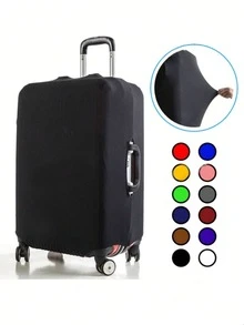 Milk Silk Luggage Cover, Thickened Elastic Travel Suitcase Protective Cover, Solid Color Scratch-Resistant Dust-Proof Luggage Cover, Durable Elastic Travel Suitcase Cover, Suitable For Airport Check-In, School, Business Travel, Outdoor Travel, Universal Fit For Most Sizes - Multicolor - View 2