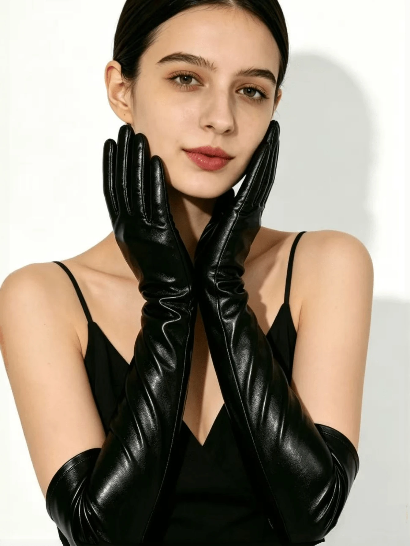 1set Party Solid Long Gloves For Daily Use Halloween Halloween Accessories Winter Gloveswedding - A - View 1