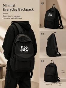 Boo Crew Fashion Backpack,Casual Printed Schoolbag With A Front Pocket,Lightweight Everyday Backpack-Perfect For Students On The Go And For Daily Use - Multicolor - View 3