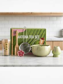 1pc/7pcs Japanese Kiln-Fired Matcha Tea Set, Other Tea Utensils, Complete Matcha Tool Set, Full Matcha Kit, Matcha Whisk Set, Matcha Tools, Matcha, Matcha Tray, Matcha Tools, Cup, Matcha Related Products, Including Matcha Bowl, Matcha Whisk, Matcha Cup, Matcha Whisk, Matcha Spoon, Tea Bowl Set, Matcha Brewing Tools, Dessert And Beverage Making Tools - Multicolor - View 13