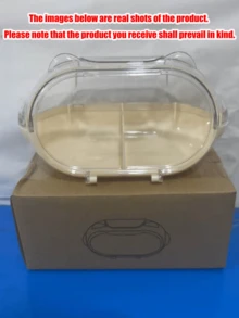 1/4 透明PP化妝海綿收納盒附蓋，防塵分格梳妝台收納器，適用於粉撲、口紅和氣墊粉餅，便攜式多格美妝收納盒，適合女性與女孩，適用於梳妝台、書桌、宿舍及旅行 - 彩色 - 查看 11