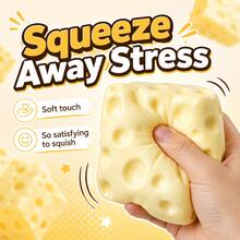 Cheese Squishy Moldable Non-Rebound Handmade Stress Relief Squeeze Toy Soft Touch Fake Food Toy CheeseSquishy Moldable Toy Non Rebound Handmade Toy Squeeze Toy Fake Food Toy StressRelief Decompression Toy - Multicolor - View 10