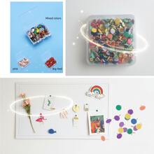 Pin tekan plastik warna-warni, dapat digunakan untuk catatan kantor, dekorasi furnitur sofa, dan kerajinan DIY lainnya. - A - View 10