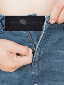 Pants Waist Extender Button, Jeans Button, Pants Extender, Elastic Adjustable Waist Buckle, Maternity Pants Waist Extender, Adjustable Waist Extender For Pants, Trousers, Dresses And Jeans, Home Supplies - Multicolor - View 7