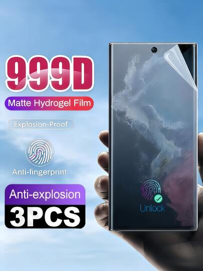 3Pcs Matte Hydrogel Film Screen Protectors Anti Glare And Anti Fingerprint Explosion-Proof And Scratch Resistant Compatible With Xiaomi 15t 14t 13t Poco C75 C65 C85 Compatible With Redmi 14c 15C 13c Note 15 14 And Other Models, As Well As Compatible With Samsung Galaxy A57 A37 A27 A56 A26 A17 A07 S26 S25 S23 S22 Ultra S24 FE Soft Film Non Glass[International Version, Non Local Version]