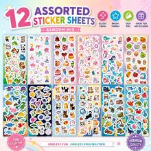 2026-12 Sheets Kids Sticker Pack, Animal Dinosaur Unicorn Mermaid Ocean Space Stickers, Classroom Rewards, School Supplies, Scrapbook Diary Decoration, Back To School Gift Choice, Birthday Gift Creative - Multicolor - View 1