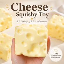 Cheese Squishy Moldable Non-Rebound Handmade Stress Relief Squeeze Toy Soft Touch Fake Food Toy CheeseSquishy Moldable Toy Non Rebound Handmade Toy Squeeze Toy Fake Food Toy StressRelief Decompression Toy - Multicolor - View 8