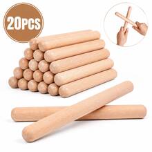 1-32 Pcs Of Classical Wooden Percussion Instruments, 8-Inch Rhythm Natural Hardwood Sticks, Musical Instruments, Musical Instruments, Otamatone, Silicone Finger Sleeves, Clapper Sticks - Multicolor - View 11
