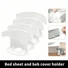 Bed Sheet Fixer 4Pcs Heavy-Duty Bed Sheet Stand - Anti-Slip Mattress Strap, Suitable For All Sizes Of Bed Sheets, Easy To Install For Use, Modern Mattress Fixer, Household Daily Use, Bedding Items (White) - White - View 2