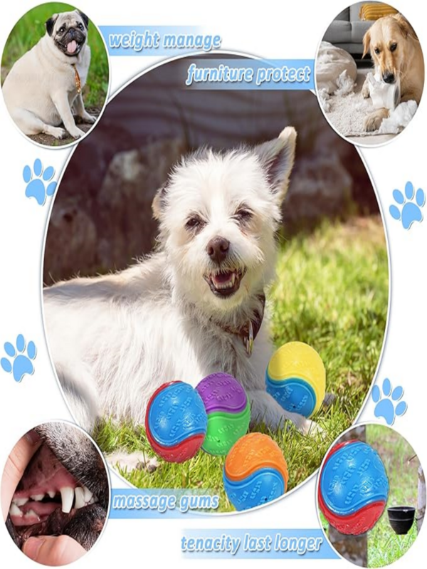 6/2/1 Squeaky Dog Toy Ball, Training Ball, Chew-Resistant Ball Toy, Compatible With Dog Ball Launcher, High Elasticity Interactive Dog Ball, Puppy Pet Teething Ball