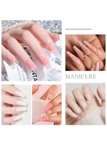 LIMEGIRL Professional Acrylic Nail Art Set, 3pcs Acrylic Powder & EMA Monomer Liquid Set, Includes 3 Acrylic Nail Brushes, Nail Molds, Dip Liquid Dish & Nail File, Salon-Grade Nail Extension Set, Suitable For DIY & Professionals - Multicolor - View 8