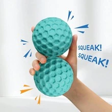 PETSIN 發聲狗球咀嚼玩具，高彈性無味球，適合幼犬與強咬犬，耐用耐磨，圓潤邊緣，室內外互動遊戲玩具 - 綠色 - 查看 8