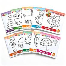 A 10-Volume Set Of Coloring Books Featuring Simple Drawings And Coloring Exercises Perfect For Learning To Draw And For DIY Coloring These Books Make Ideal Gifts For Christmas Thanksgiving And New Year-A Great Way To Foster Children's Hands-On Skills - Red and White - View 7