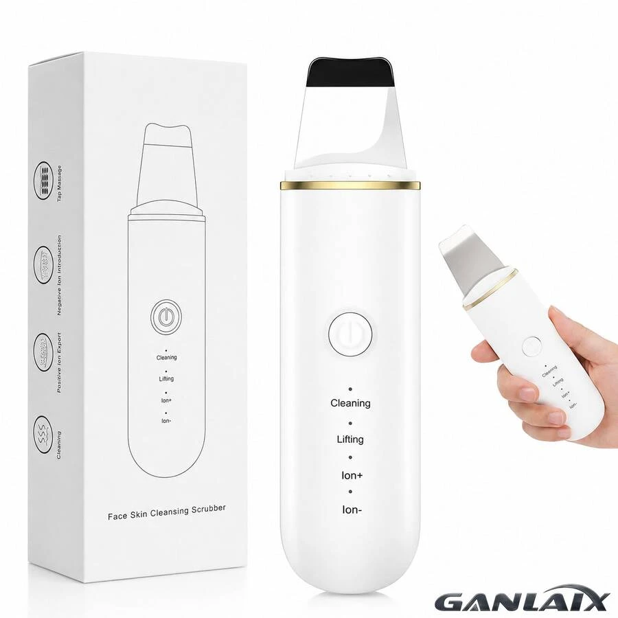 GANLAIX USB充電式電動洗臉機 震動臉部刮痧黑頭清除器 去角質提拉護膚美容儀 便攜旅行聖誕禮物 - 彩色 - 查看 1