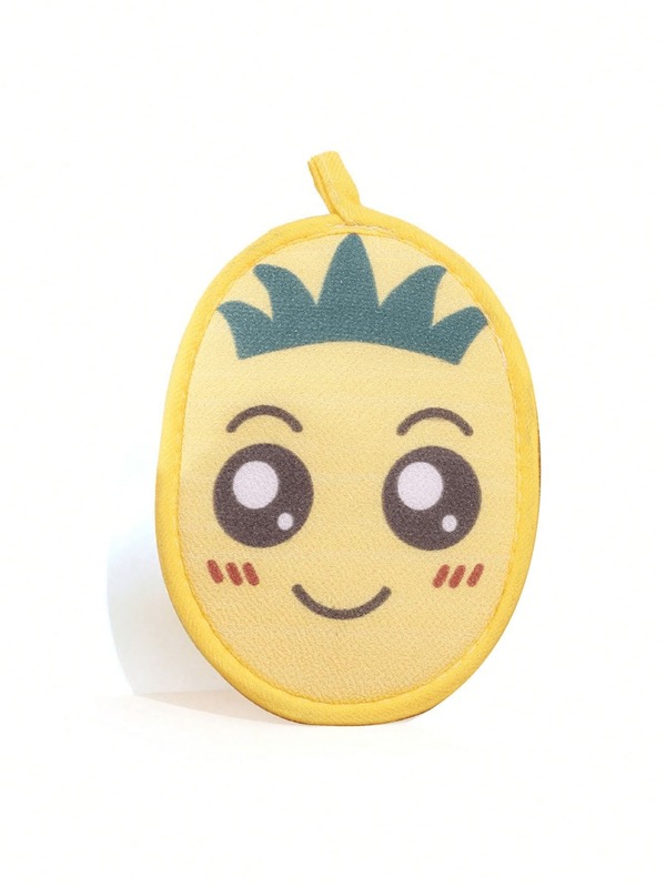 2-In-1 Double-Sided Baby Bath Towel, Cartoon Baby Shower Accessories, Thick Hanging Design, Soft & Non-Shedding Bath Sponge