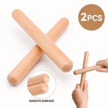 1-32 Pcs Of Classical Wooden Percussion Instruments, 8-Inch Rhythm Natural Hardwood Sticks, Musical Instruments, Musical Instruments, Otamatone, Silicone Finger Sleeves, Clapper Sticks - Multicolor - View 12