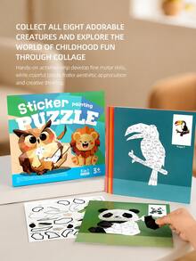 8-In-1 Kids 3D Sticker Puzzle Activity Book, Number-Based Mosaic Art Craft Kit, 6 Themes Available, Calming Educational Toy For Boys And Girls - 3D Collage Picture Book - View 9