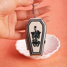 Cabin puff 1pc Coffin-Shaped Mini Ashtray With Flip Lid, Gothic Style, Portable For Outdoor, Car And Other Scenes, Smoking Accessory Gift - One Size Fits All - View 11