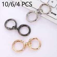 Set Kombinasi Gantungan Kunci Putar dan Cincin Pegas 4/6/10pcs, Gesper Perangkat Keras Tas Paduan Seng, Klip Pegas Cincin Logam Cincin Pegas Terbuka, Sempurna untuk DIY, Gantungan Kunci Logam Perhiasan Bentuk Logam Klip Pegas, Gantungan Kunci Logam Luar Ruangan, Gantungan Kunci Klip Tas Kait Rantai Anjing Gesper Cocok untuk Gantungan Kunci Tas Ponsel Kait Klip Tas Gesper Gantung, Aksesoris DIY Buatan Tangan, Halloween, Natal - MultiWarna - View 4
