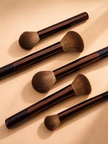 Set de Brochas de Maquillaje - 18 piezas de Alto Valor Multifuncional - Incluye 15 Brochas de Maquillaje + 2 Borlas de Polvo + Bolsa de Maquillaje - Fácil de Transportar - Almacenamiento Práctico - Base de Mango y Maquillaje de Color - Crea un Maquillaje Delicado - Café integral - Ver 5