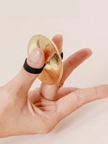 2 Pcs Premium Finger Cymbals Mini Saucers Professional Belly Dance Musical Instrument Dance Accessories - Multicolor - View 4