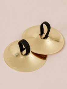 2 Pcs Premium Finger Cymbals Mini Saucers Professional Belly Dance Musical Instrument Dance Accessories - Multicolor - View 8