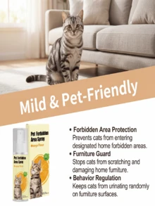 Pet Deterrent Spray, Home Cat Urine & Scratching Prevention, Portable Pet Training Spray, Cat Repellent, Long-Lasting, Effective & Gentle, Multi-Scenario Use, Odor-Free & No Residue - one-size - View 10