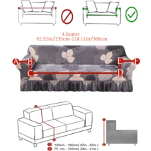1PC Anti-Slip Elastic Decorative Sofa Cover, Milk Silk Fabric Floral Print Skirt Style, Single/Double/Three/Four Seater, Pet-Friendly Stain-Resistant, Colorful, Spring/Summer/Autumn/Winter All Season - Multicolor - View 13