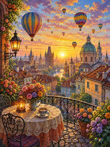 1Set 5D DIY Diamond Painting Kit, Hot Air Balloon, Adult Beginner 5D Full Round Diamond Embroidery Crystal Mosaic Handicraft, Comes With A Set Of Tools, Suitable For Home Wall Decoration, Thanksgiving Christmas Gift For Family And Friends - Orange - View 17