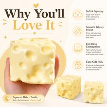 Cheese Squishy Moldable Non-Rebound Handmade Stress Relief Squeeze Toy Soft Touch Fake Food Toy CheeseSquishy Moldable Toy Non Rebound Handmade Toy Squeeze Toy Fake Food Toy StressRelief Decompression Toy - Multicolor - View 9