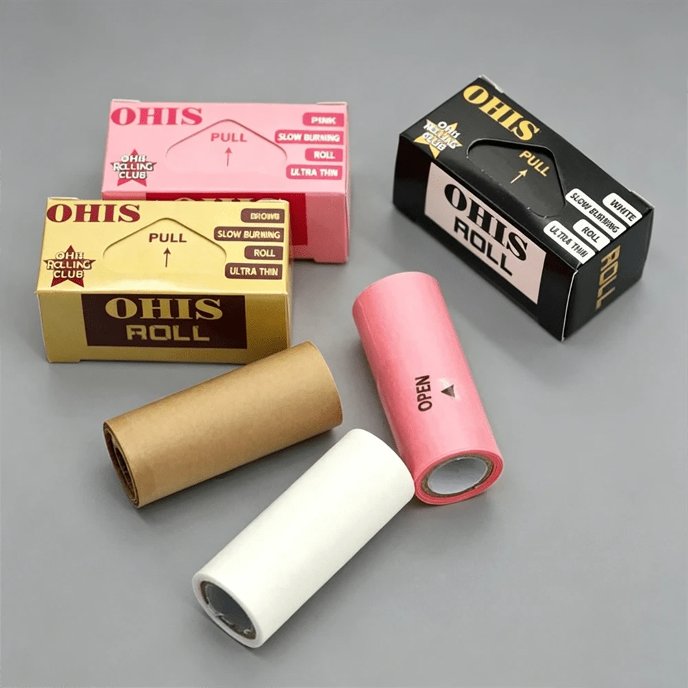 5m/Roll, Manual Rolling Paper - Portable Hand-Tearable Wood Pulp (Wood Fiber) Rolling Paper, Can Be Freely Cut To Suitable Size For DIY Rolling, Multiple Colors Available, Perfect Gift For Hand-Rolling Enthusiasts! - View 1
