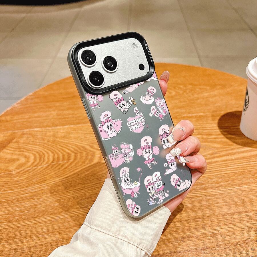ピンクのウサギ エスターバニー ステッカー 可愛い ハート ストロベリーすまほ ケース,プレゼント用・自分用両方に大活躍,感あふれるキュートスマホケースPixel 9 Pro/16e/9A/Pixel 8 Pro/14 Plus/17/12 Pro/Pixel 8/Pixel 10/Air/16 Pro/14 Pro Max/Pixel 8a 5G/13/17e スマートフォンケースに対応 - ホワイト - チェックする 1